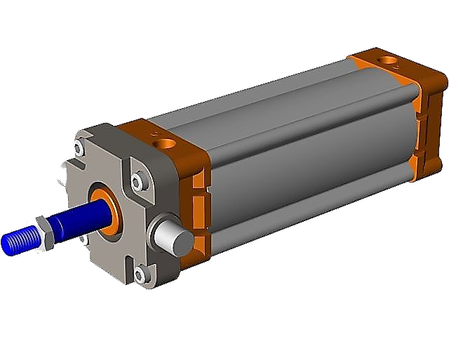3D Air Cylinder Drawing